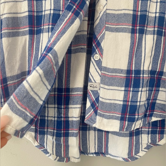 RAILS hunter long sleeve plaid Flannel button-down shirt- size medium - Picture 4 of 12